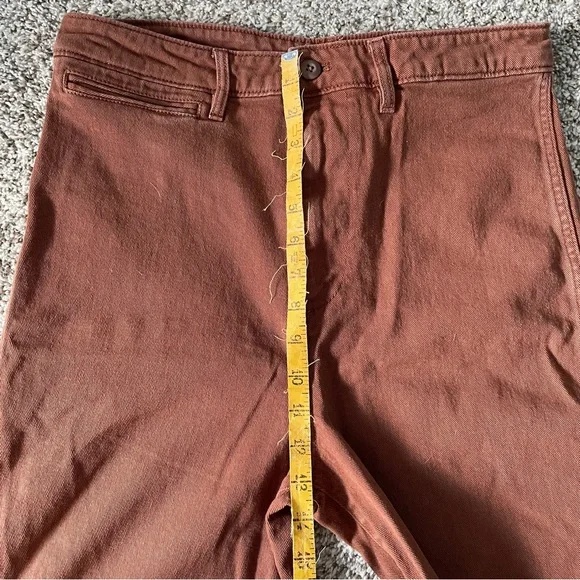 Quince Rust Crop Straight leg pants size 30 - Picture 10 of 11
